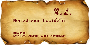 Morschauer Lucián névjegykártya